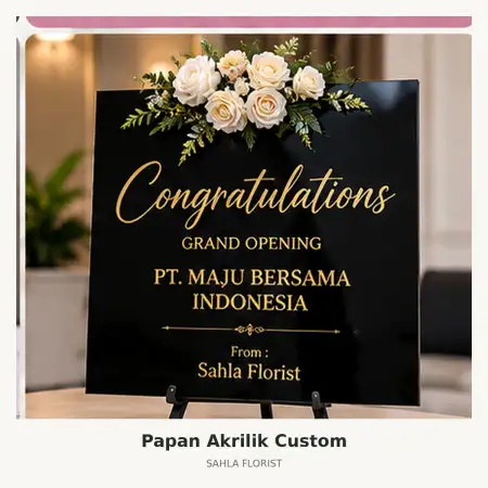 Papan Bunga Akrilik Mekarsari